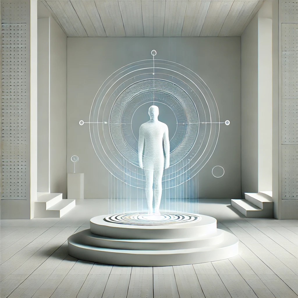 Figure humaine stylisée entourée de cercles concentriques, symbolisant la distinction entre expertise profonde et spécialisation ciblée.
