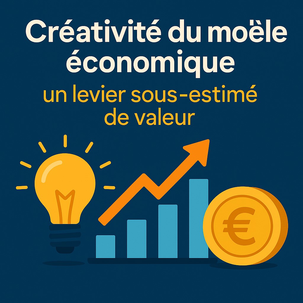 Illustration représentant un modèle économique innovant et créatif dans le domaine du conseil