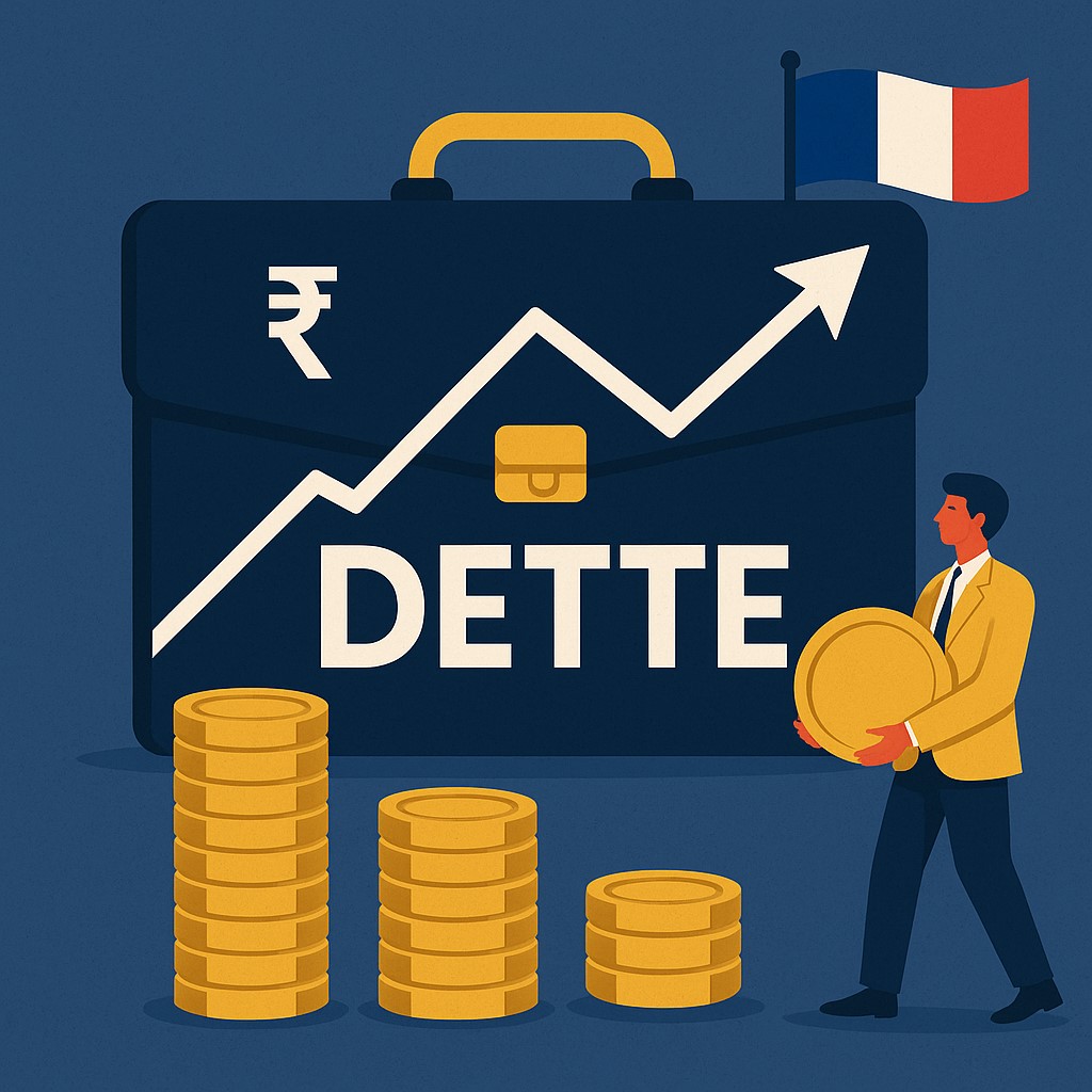 Illustration conceptuelle représentant le pilotage financier de la dette des entreprises en France
