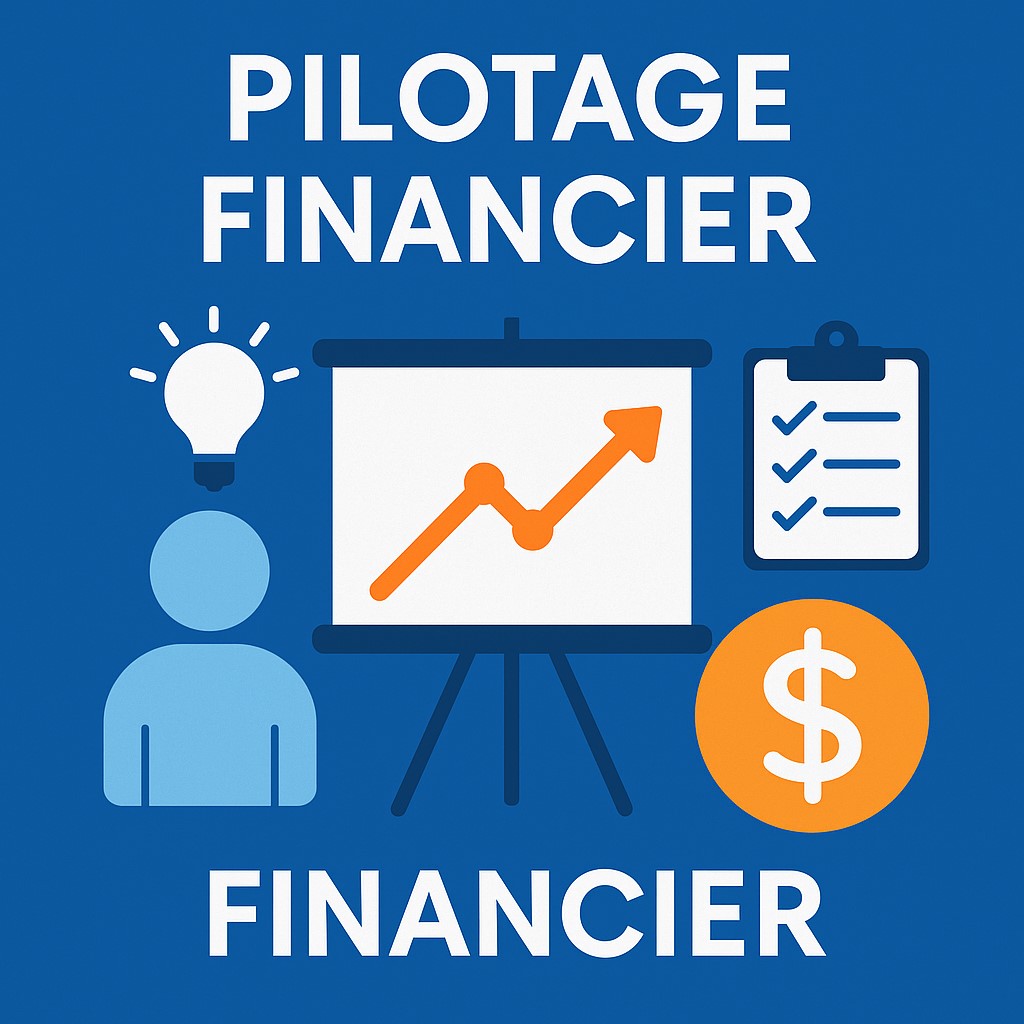Illustration vectorielle d’un dirigeant de PME analysant des indicateurs financiers avec un tableau de bord visuel – concept de pilotage financier