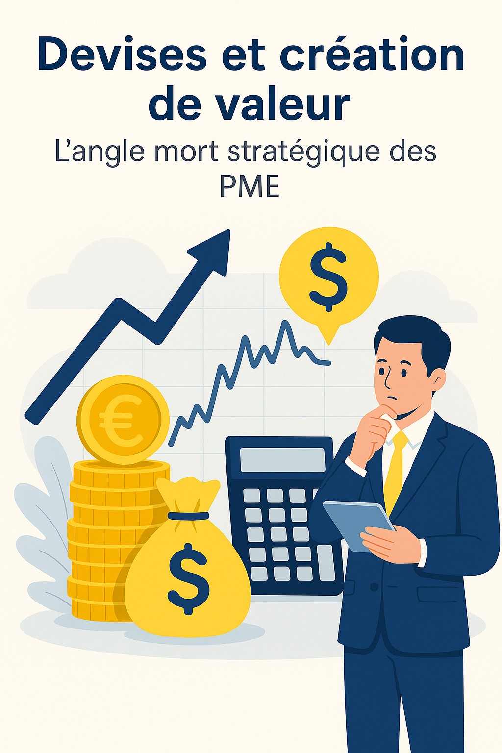 Illustration représentant une stratégie financière en lien avec les devises et leur impact sur les PME françaises